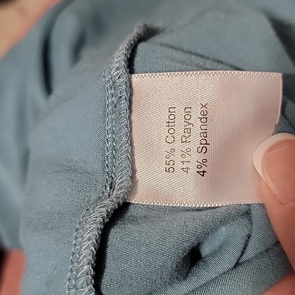 Sahalie Turtleneck Long Sleeve Blouse Large Blue - Picture 4 of 5